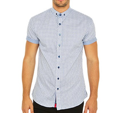 Bewley & Ritch White Printed Short Sleeve Shirt, Burton, £35