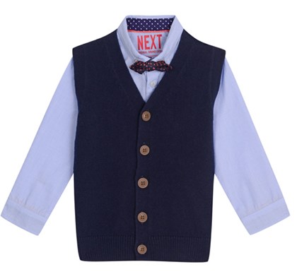 Next Navy Waistcoat Set