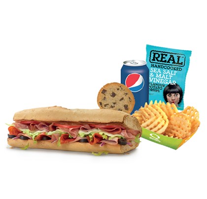 Any Deli sub plus side plus can or water
