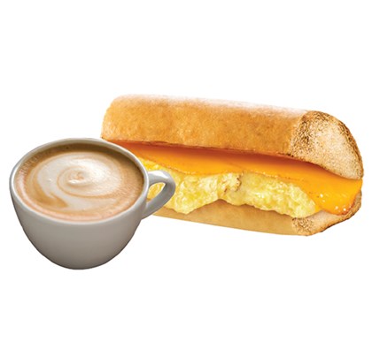Free hot drink when you buy a Breakfast Sub