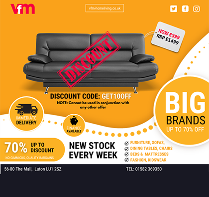 VFM quality clearance furniture available now