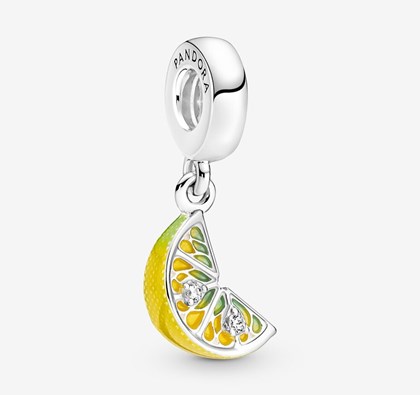 Lemon Slice Sparkling Fruit Dangle Charm