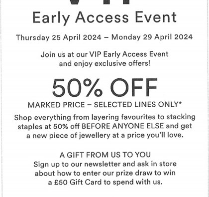 VIP Early Access Event at H Samuel