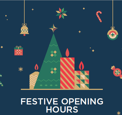 Festive Opening Hours 2025