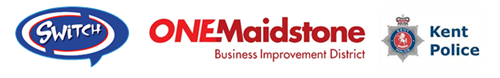 Switch logo, One Maidstone Logo and Kent Police logo